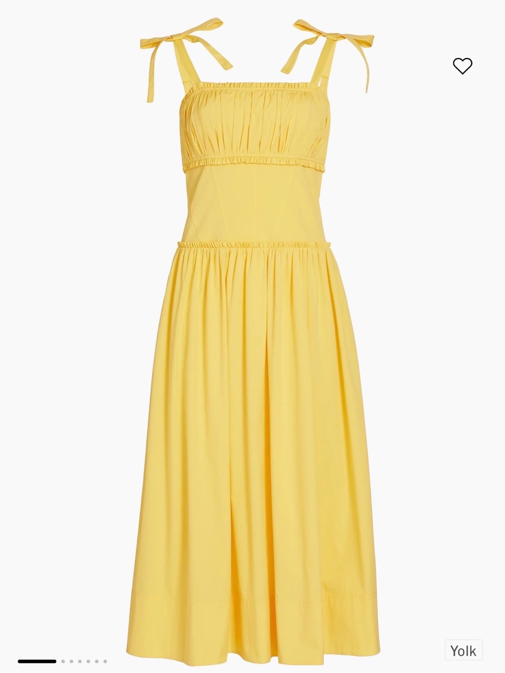 CINQ A SEPT Yolk Yellow Tie-Shoulder Maxi Dress